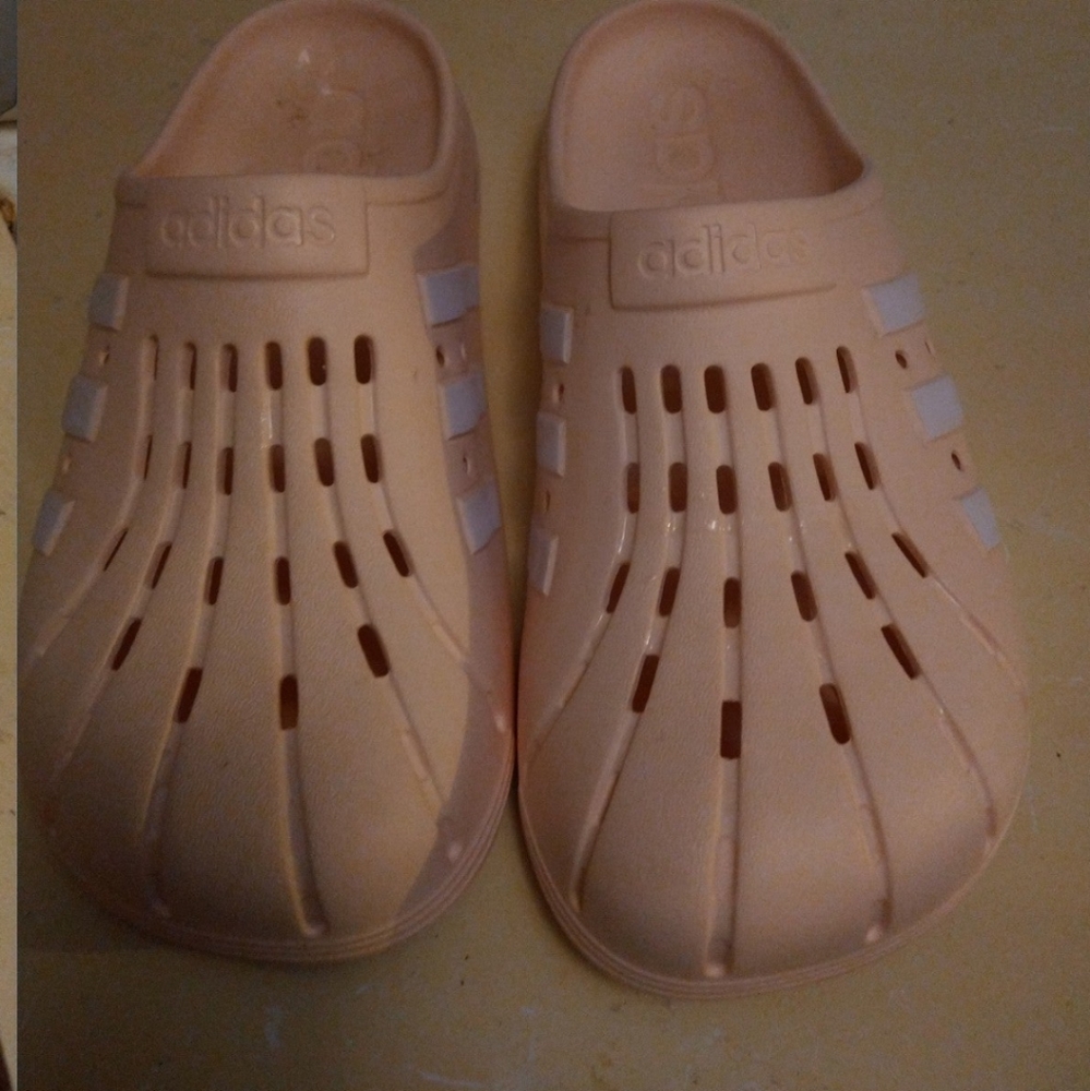 Adidas Adilette Clogs Slides Sandals Slippers, Pink Women's 10 I good used shape